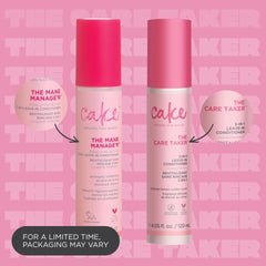 Cake Beauty The Care Taker leave-in spray demonstrates easy daily styling and frizz reduction.