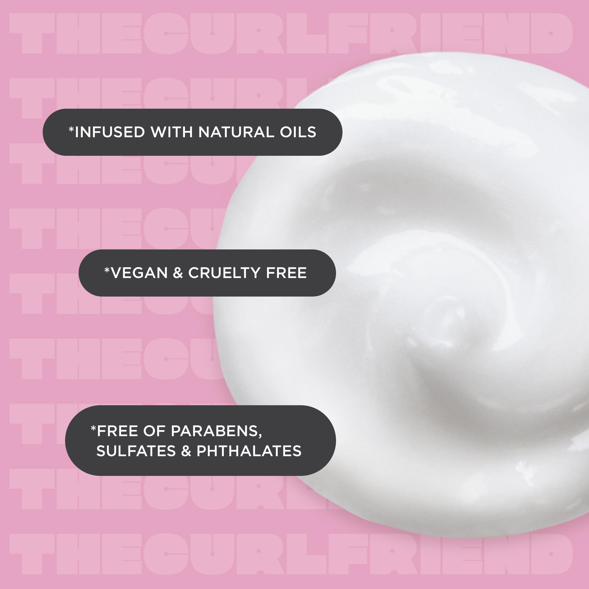 Cake Beauty The Curl Next Door, infusion d'huiles naturelles pour nourrir les boucles en profondeur.