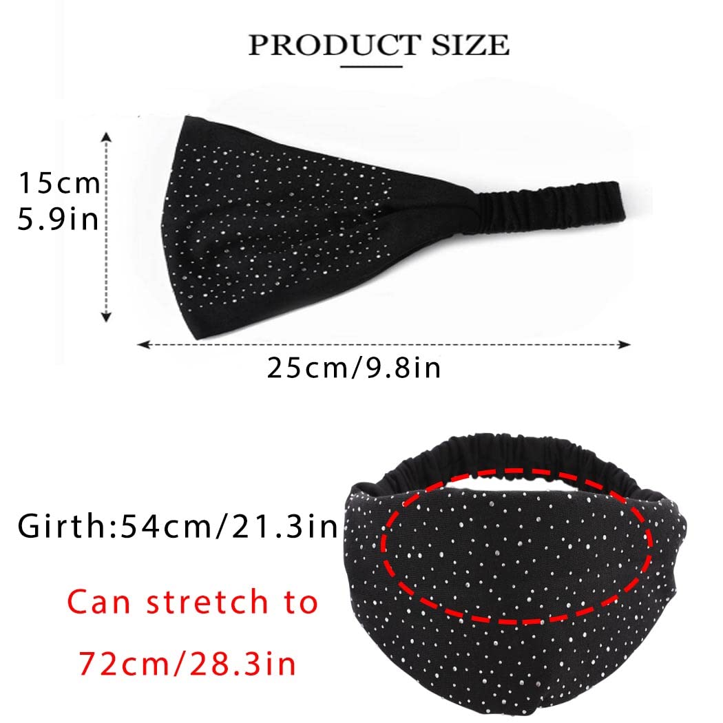 CAKURE bandeau strass gris, accessoire scintillant pour look sportif et chic.