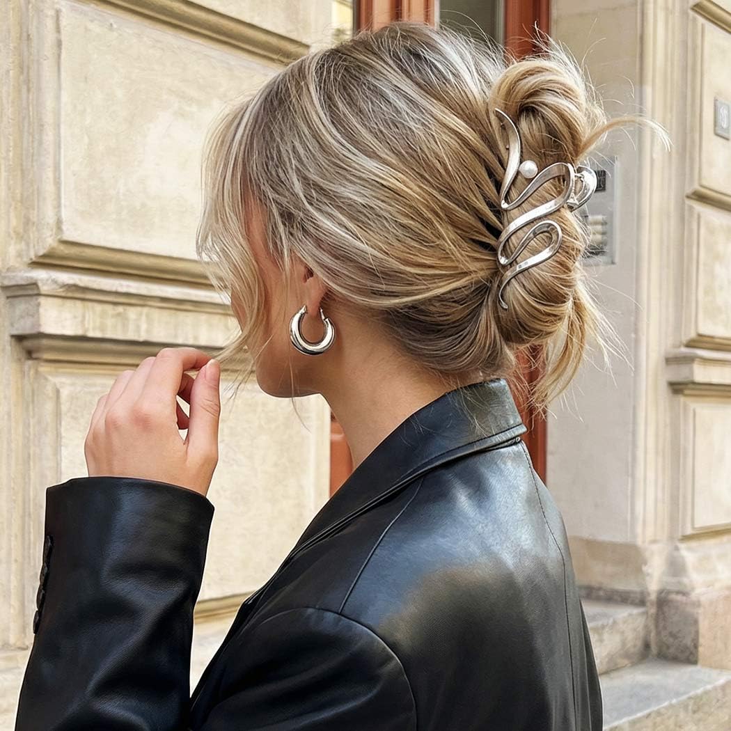 CAKURE pinces-cheveux griffes or perle, cadeau idéal.