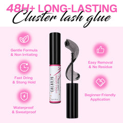 CALAILIS strong-hold glue delivers long-lasting cluster lashes throughout the day