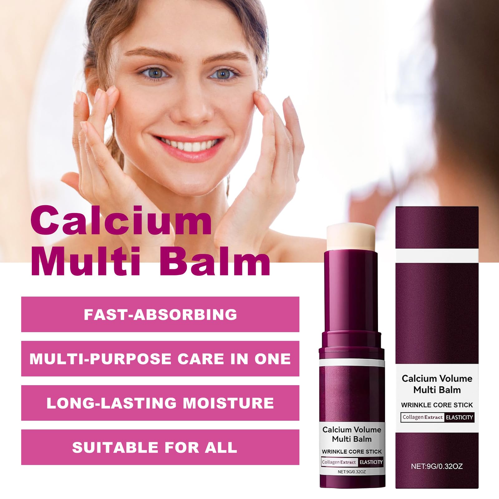 Calcium Multi Balm Batonnet offre une finition hydratee et lumineuse.