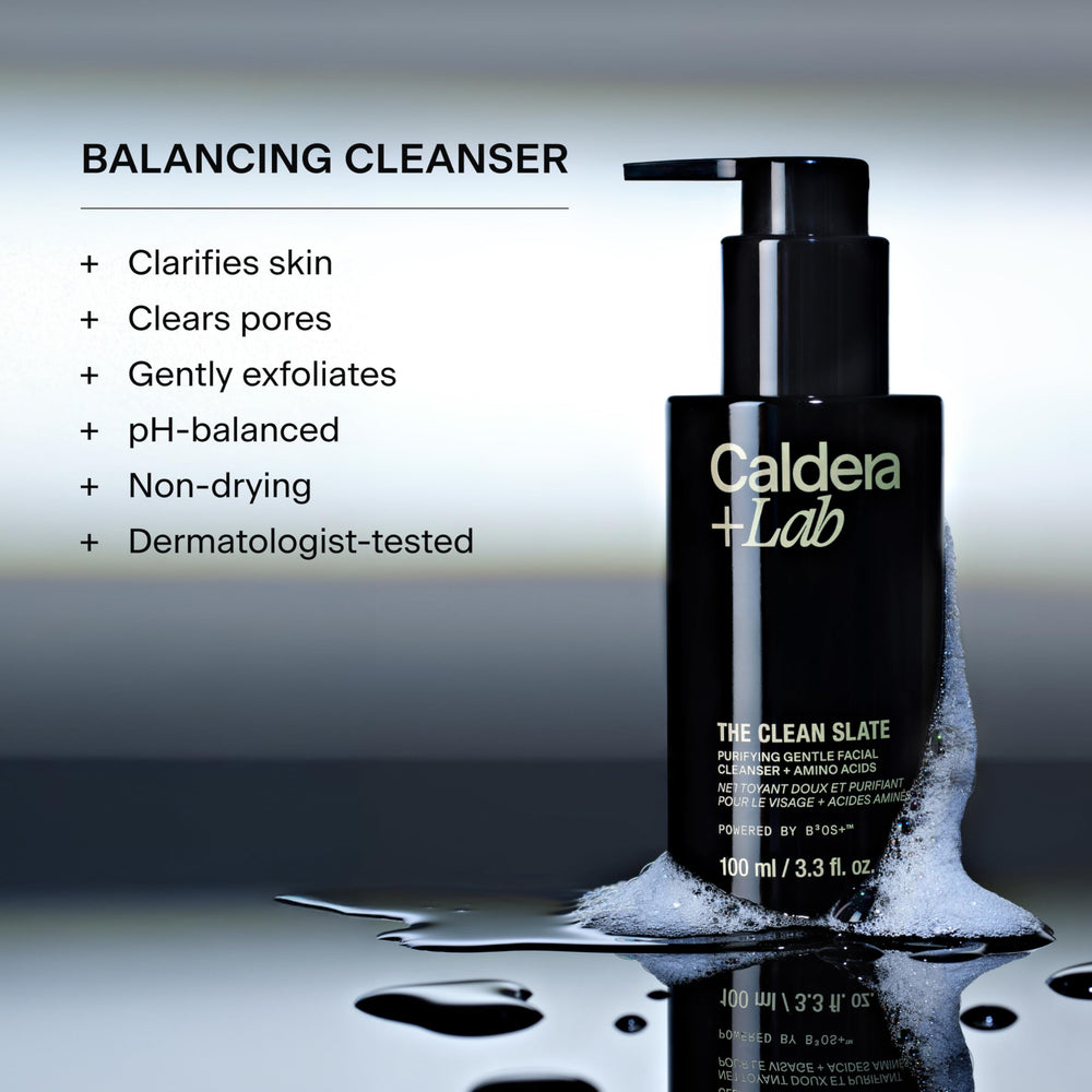 Caldera + Lab The Clean Slate : ingrédients probiotiques pour peau équilibrée