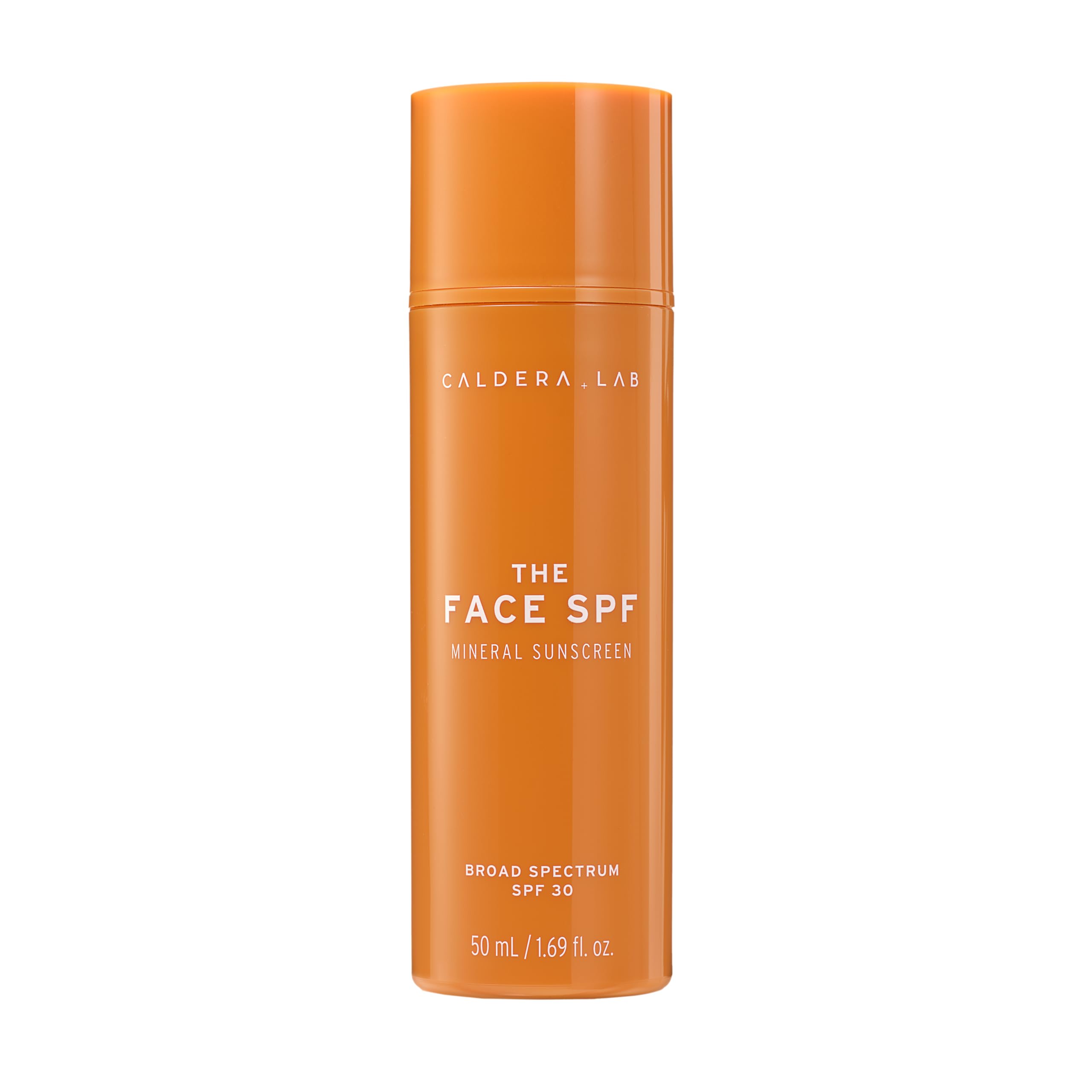 Caldera + Lab The Face SPF – bouteille prête à l'emploi et protection UV minérale.