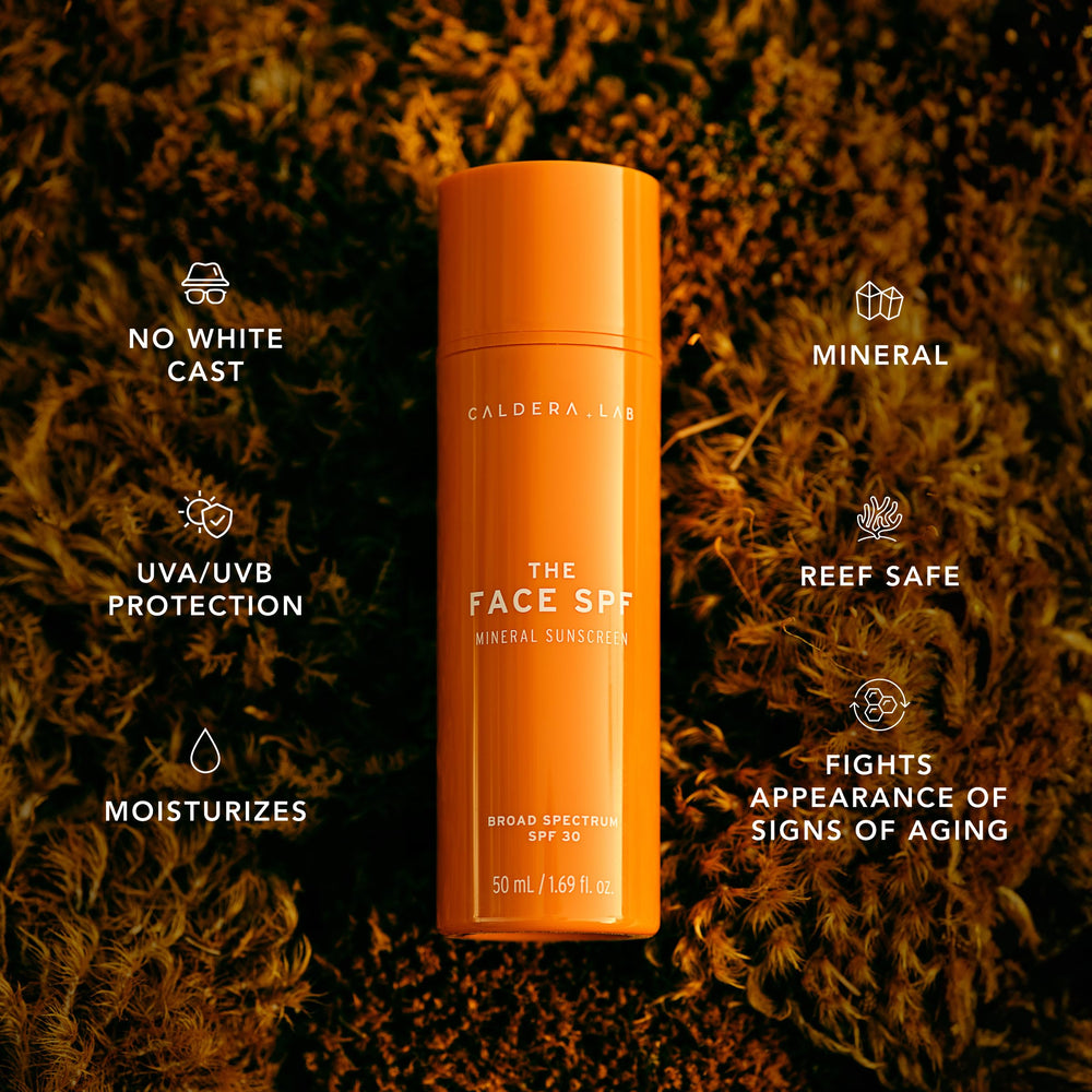 Caldera + Lab The Face SPF – sans parfum, convient à toutes les peaux.