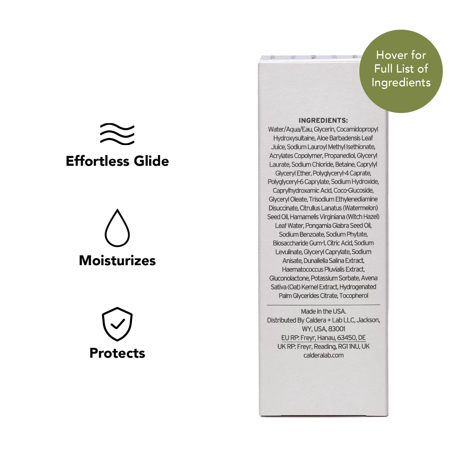 Caldera + Lab The Smooth, application sur peau sèche pour un rasage précis.