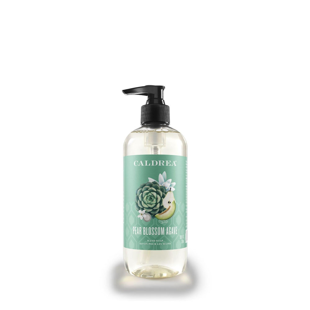 Caldrea Fleur Poire Agave – bouteille élégante qui parfume votre salle de bain.