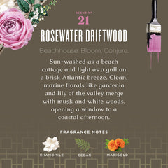 Caldrea Savon Mains Rosewater Driftwood – pompe pratique et dosage précis.