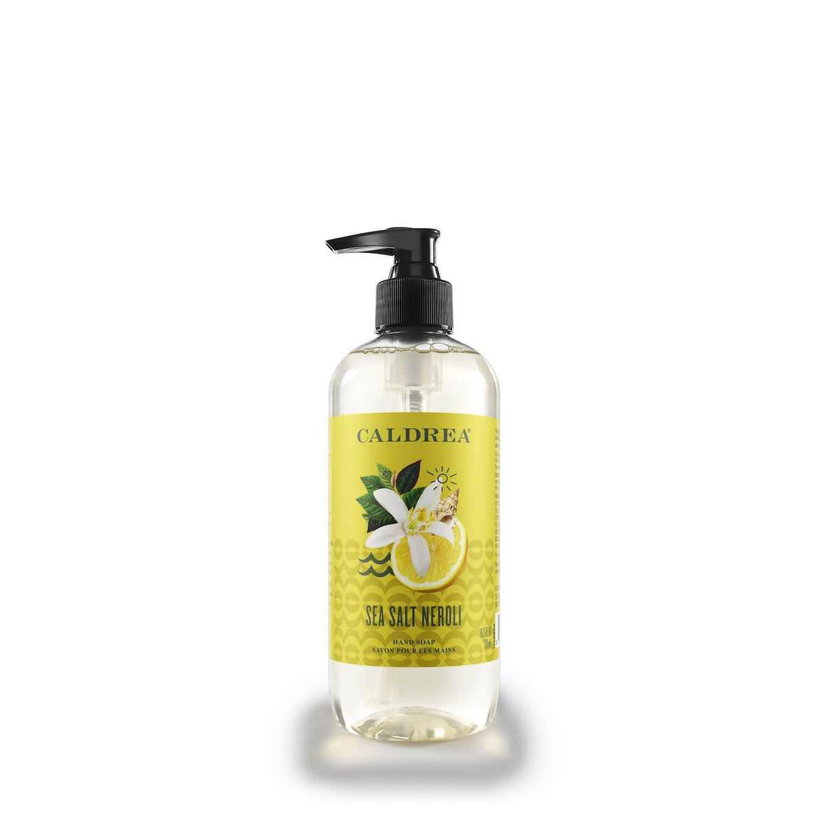 Caldrea Savon Mains Sel Mer Neroli, flacon violet, parfum frais pour les mains.