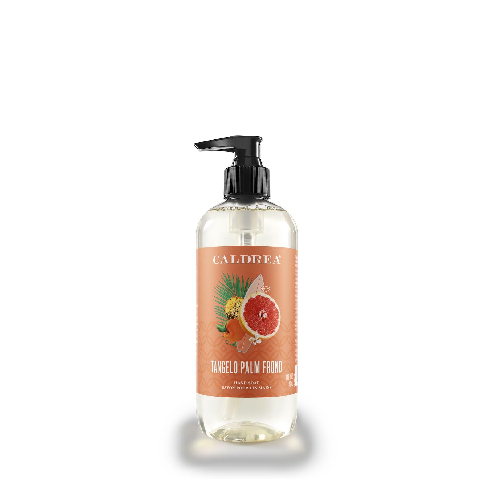 Savon mains Caldrea Tangelo Palm Frond, bouteille élégante, parfum frais et hydratant.