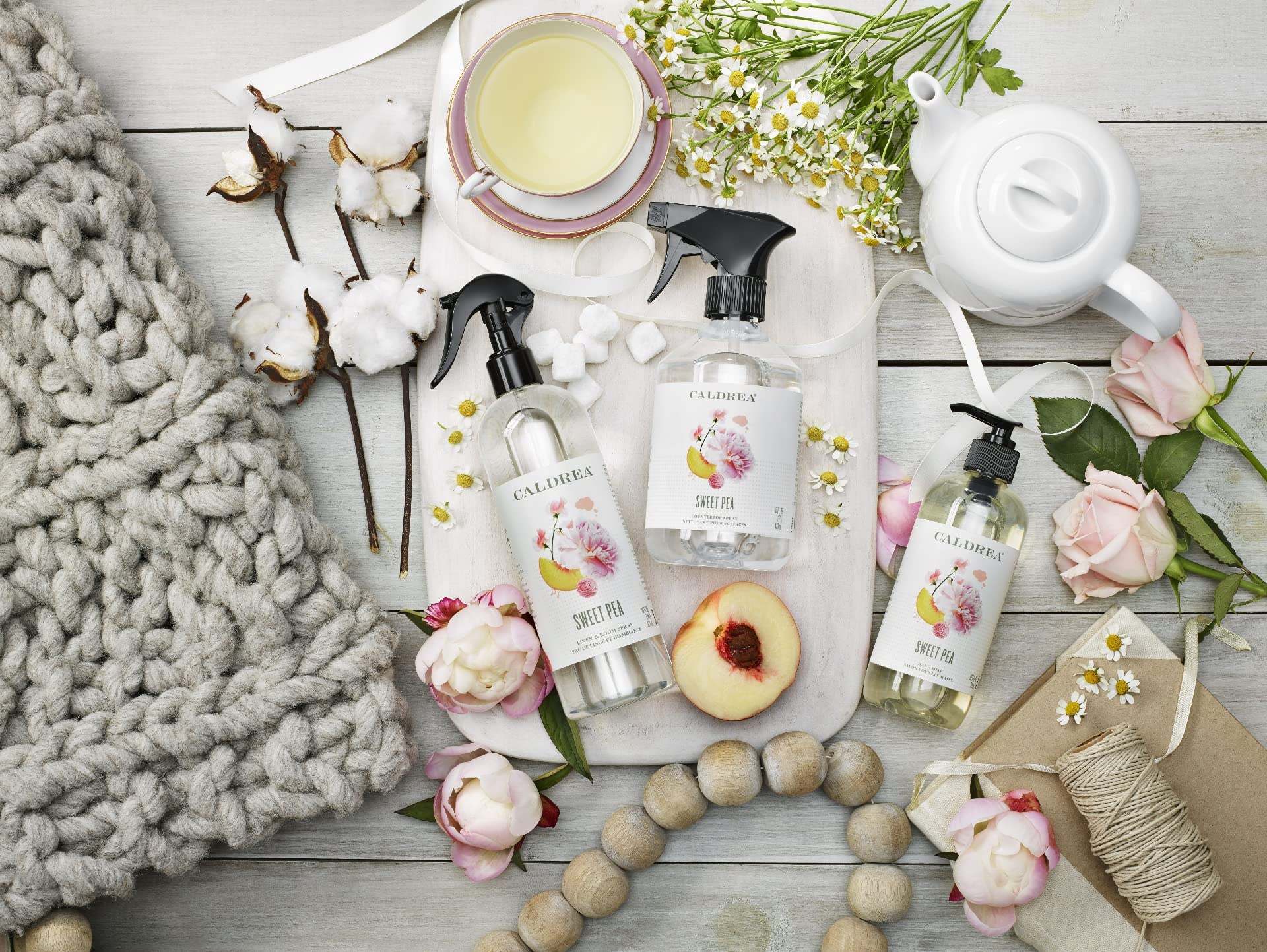 Caldrea Sweet Pea: utilisation-mains mousse douce et hydratante.