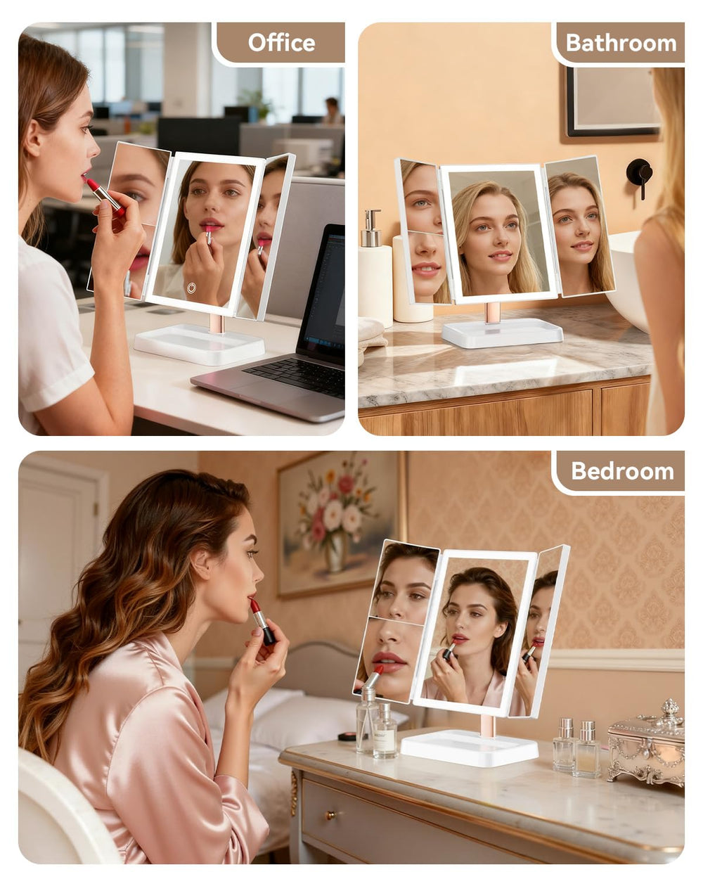 CALEPOP miroir rotation à 90 degrés pour ajustement confortable