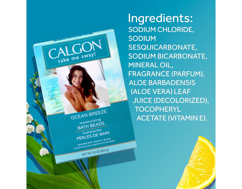 Calgon Brise Océane parfum durable persistant après le bain.