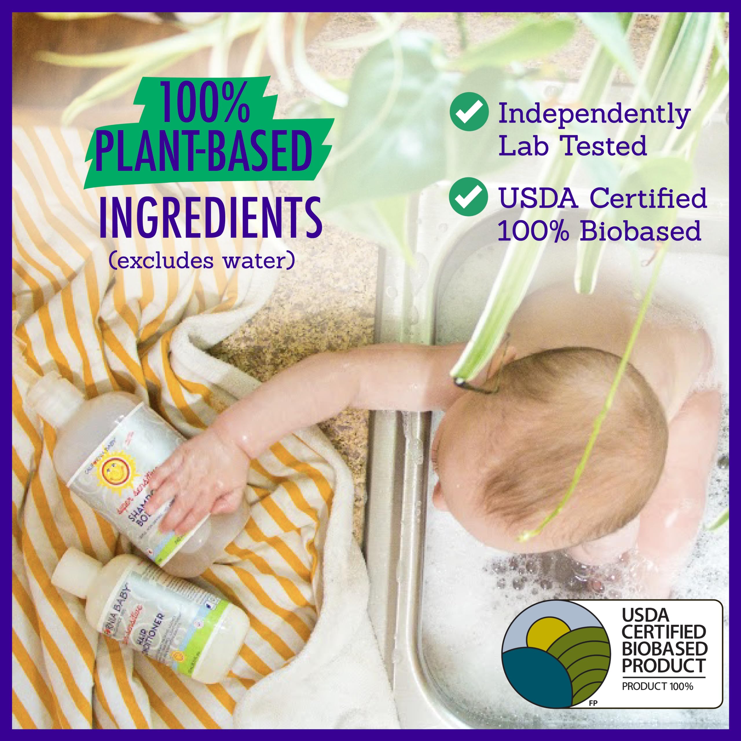 California Baby Conditionneur 100% végétal – base végétale et hypoallergénique.
