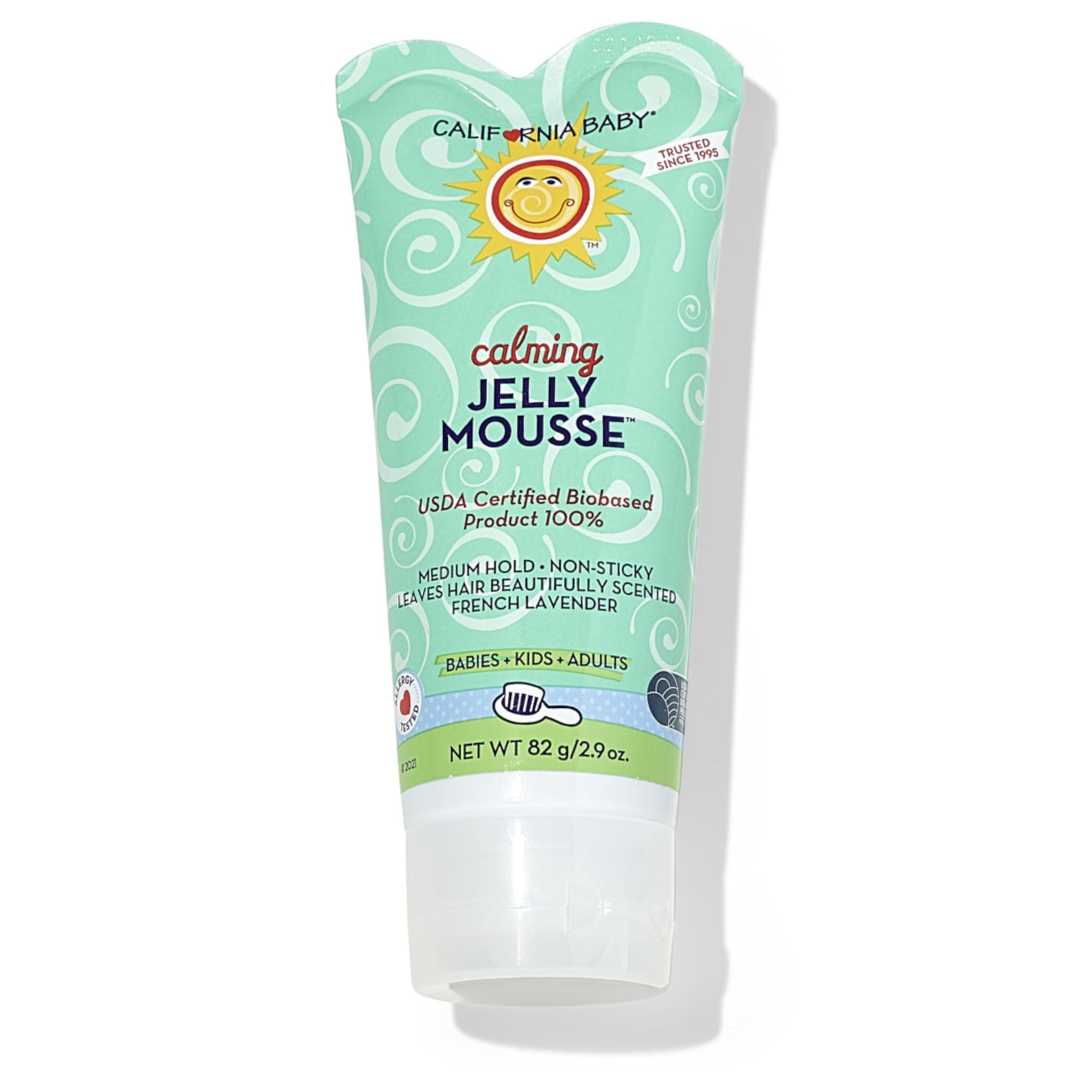 Gel California Baby apaisant pour cheveux, bouteille 82 g pratique pour les matins