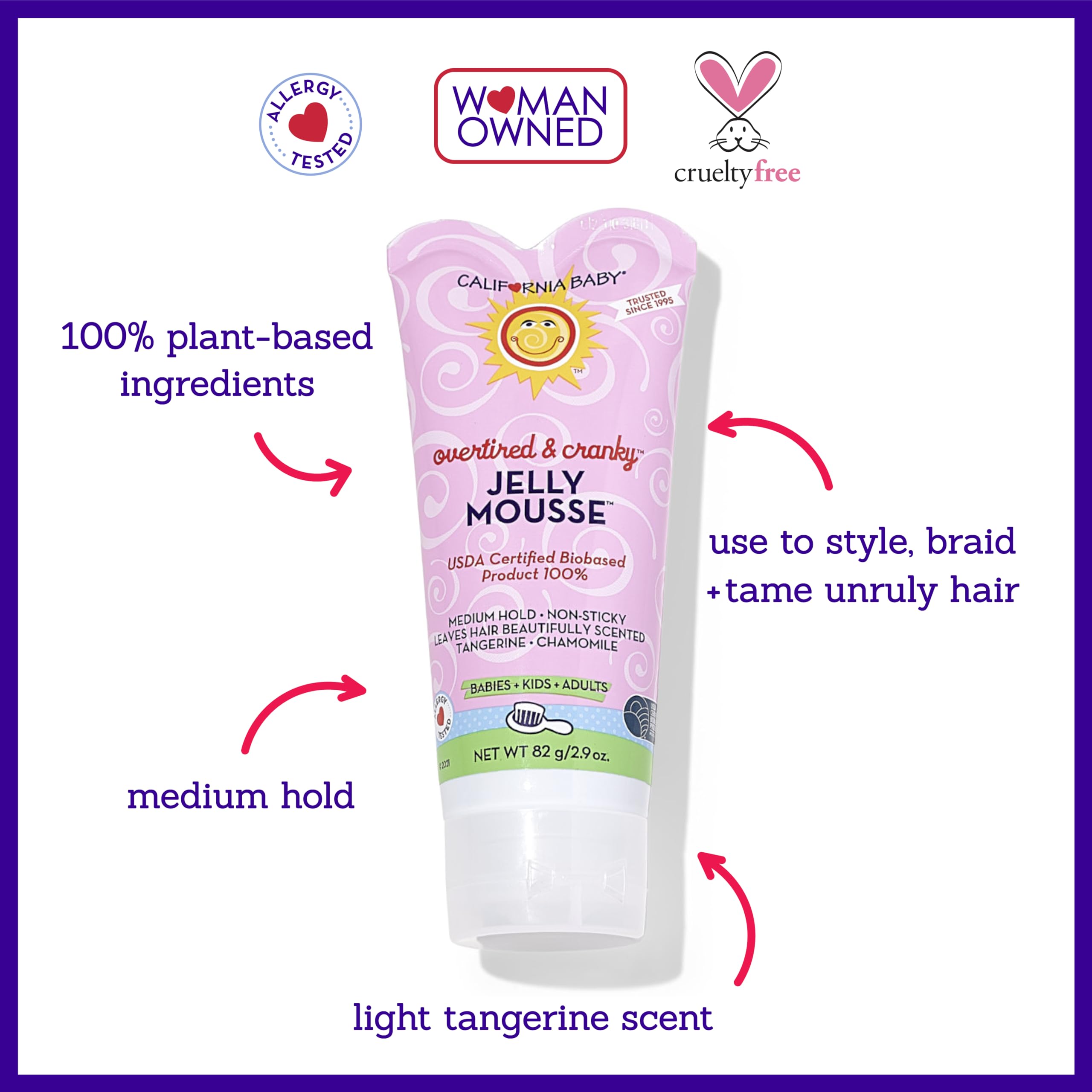Application facile du gel California Baby pour maîtriser le style sans effort