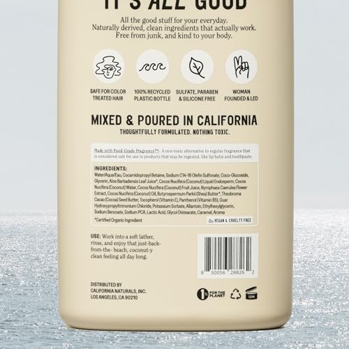 California Naturals Douche Gel: texture légère qui se transforme en mousse nourrissante.