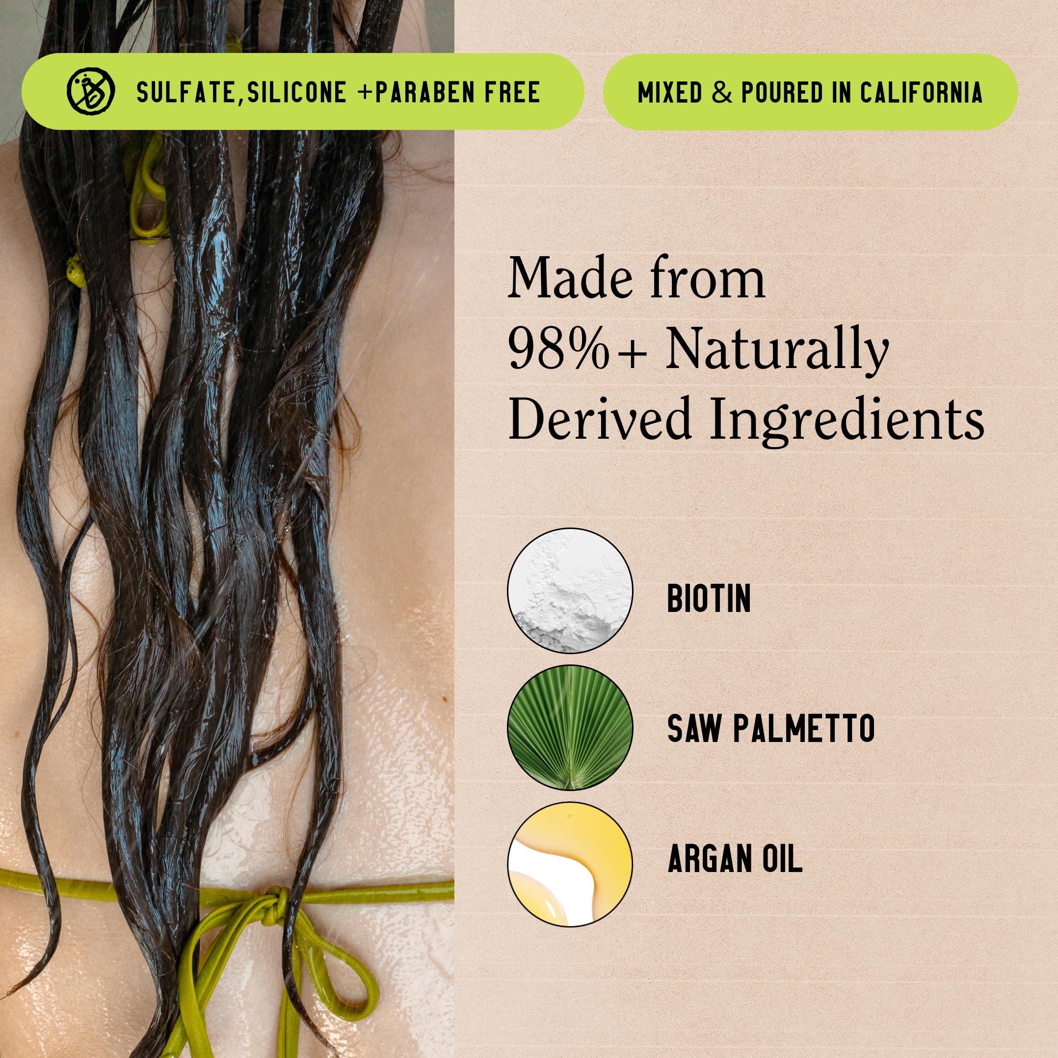 Coffret California Naturals Re:GRO, emballage éco-responsable du duo shampoing et après-shampoing.