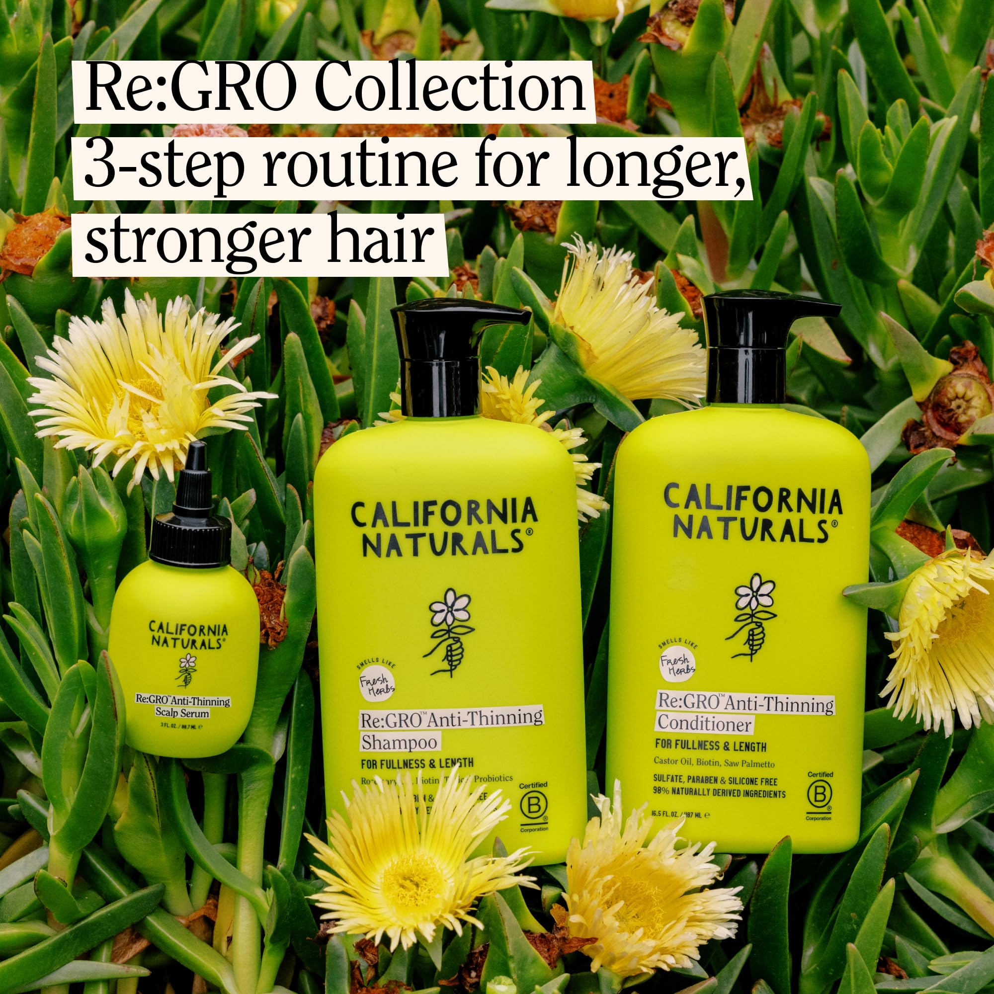 California Naturals Re:GRO color-treated safe badge reassures compatibility.
