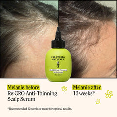 California Naturals Re:GRO serum dispense demonstrates smooth usage.