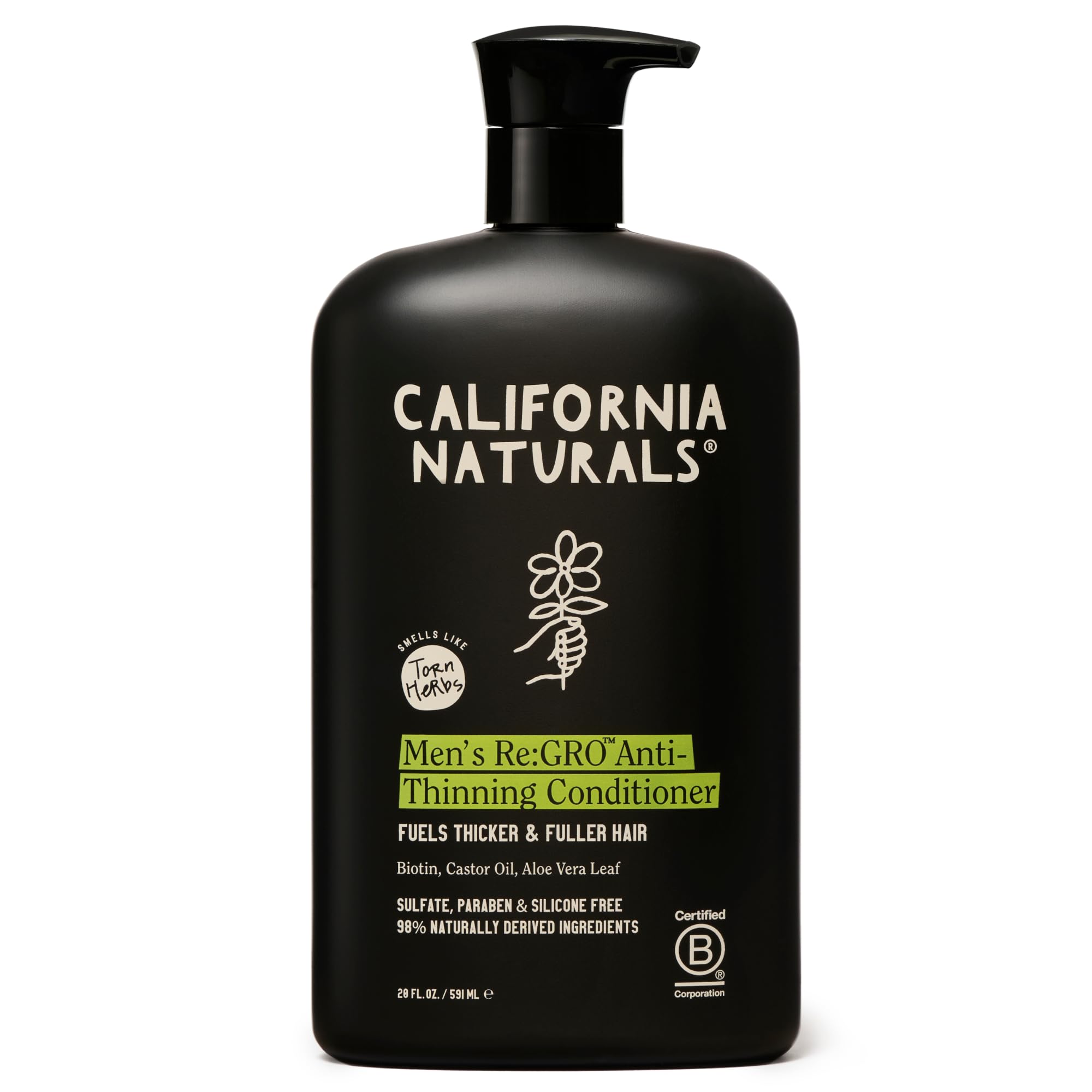 California Naturals Re:GRO Conditionneur: bouteille élégante pour cheveux plus forts et hydratés