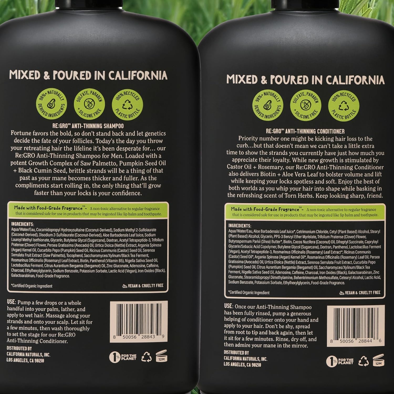 California Naturals Re:GRO – biotine et ricin pour renforcer les longueurs et la résistance.