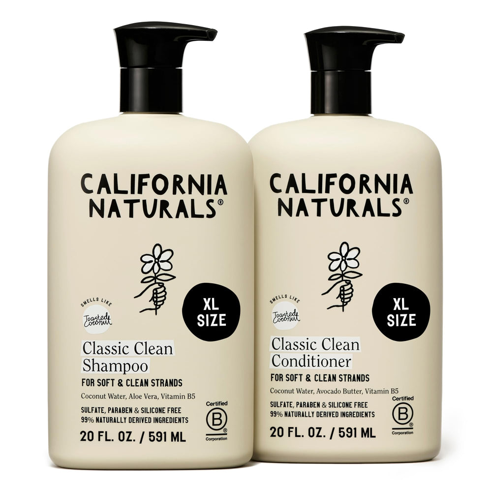 California Naturals Shampoing Coco – bouteille nettoyante douce pour tous types de cheveux.