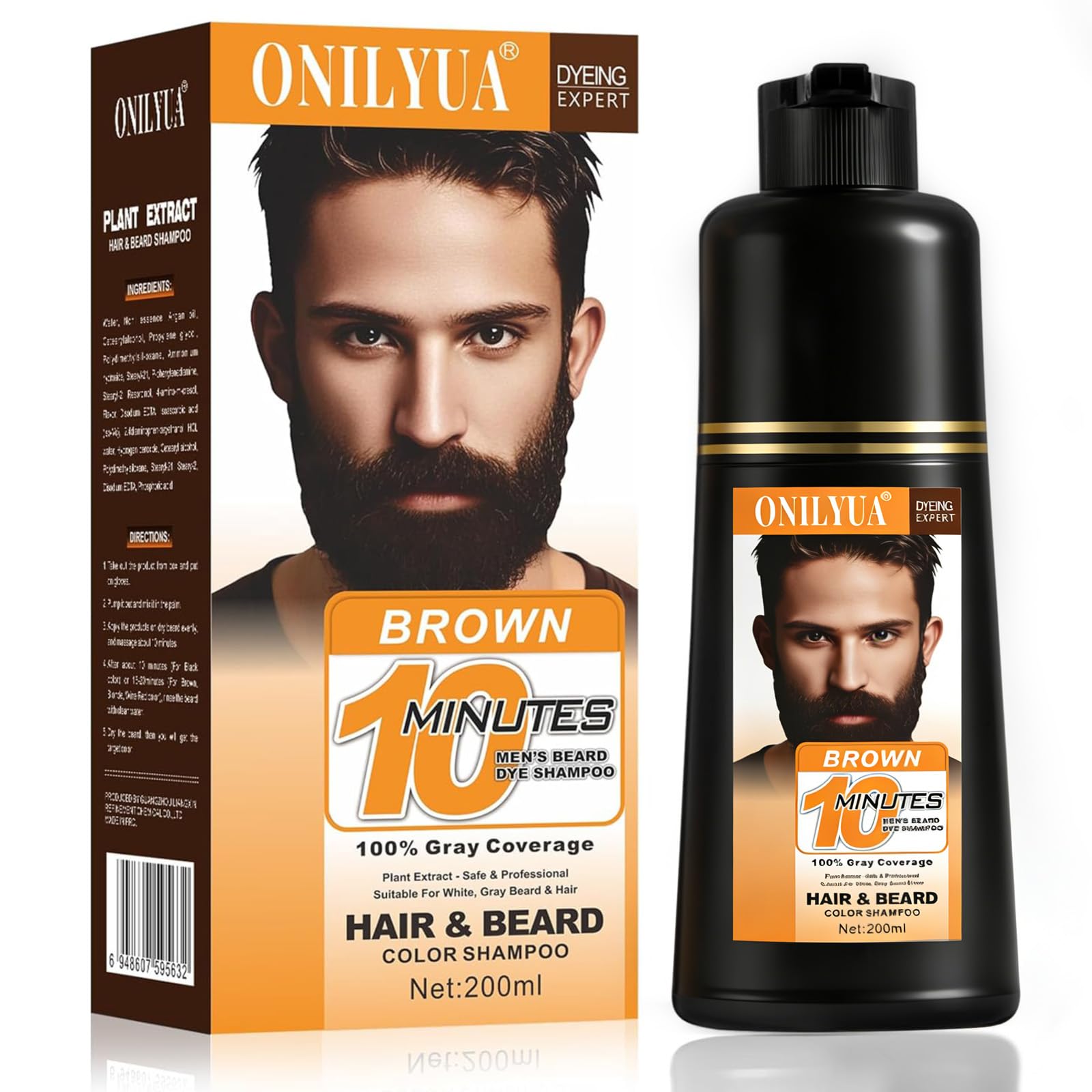 Callmynm Beard Dye – bouteille affichée, coloration rapide en 10 minutes pour une barbe naturelle