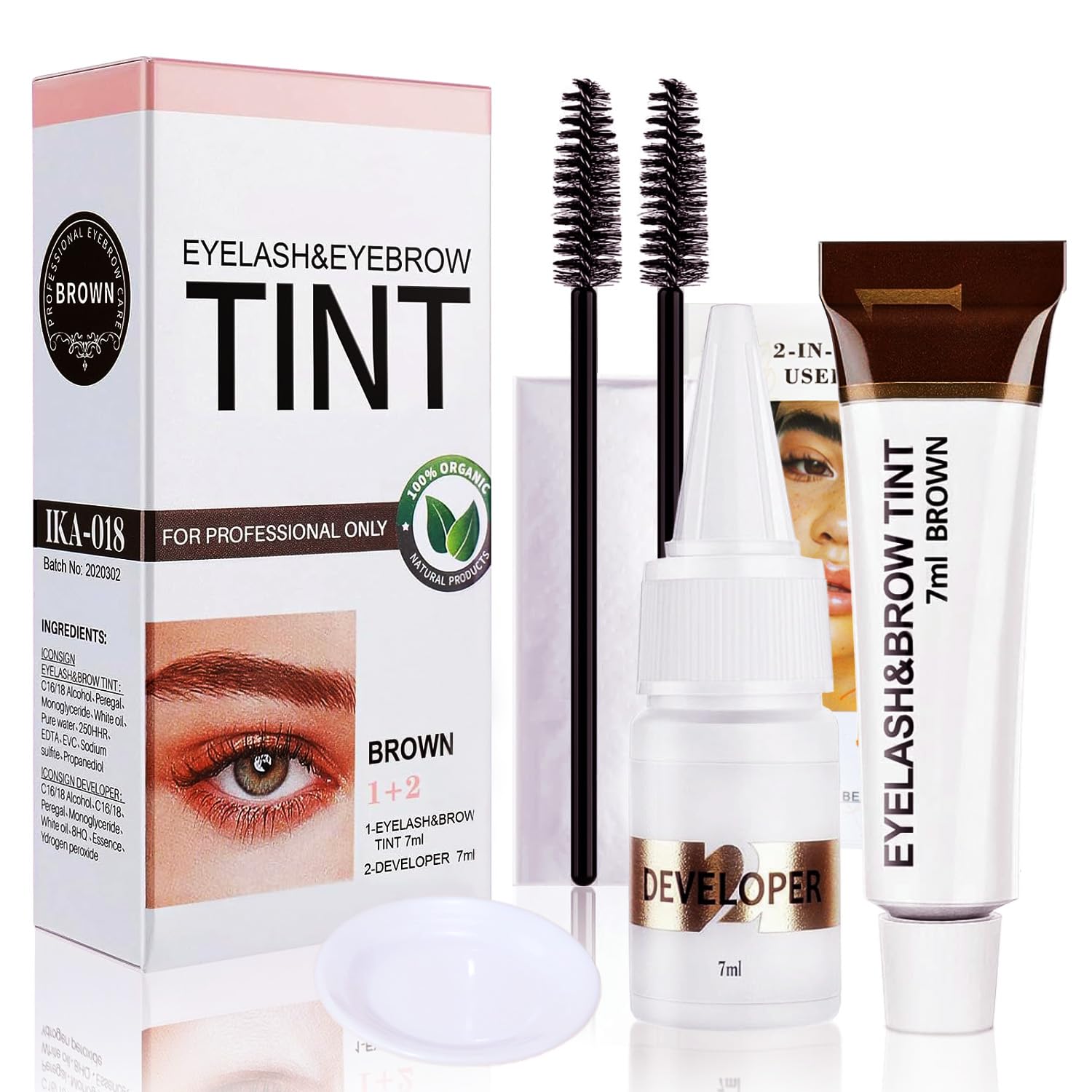 Callmynm kit coloration cils-sourcils ensemble, application pratique.