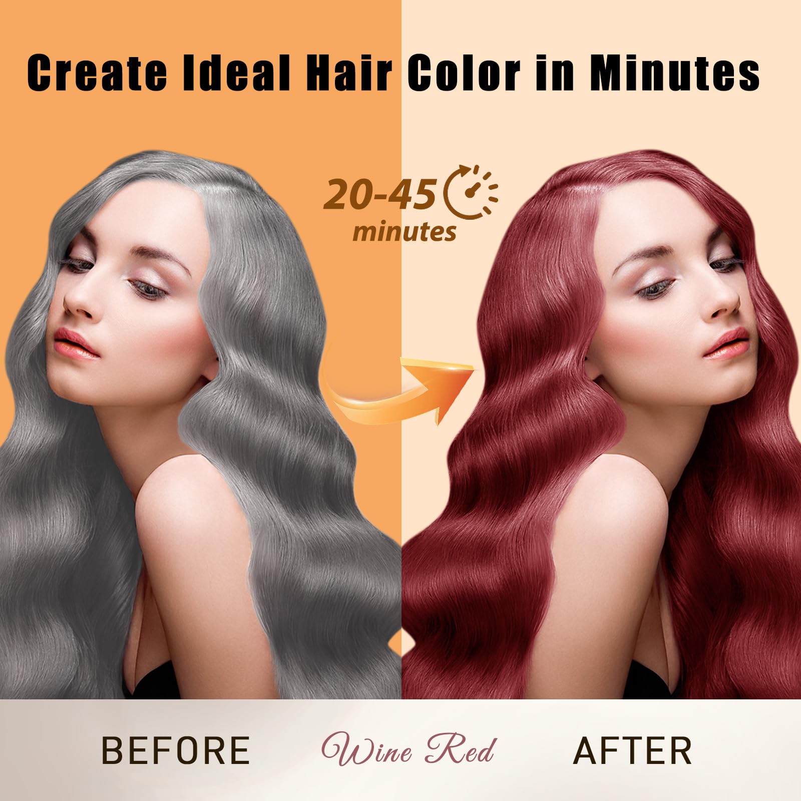 Texture crème riche enveloppant les cheveux pour un soin colorant doux