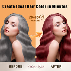 Texture crème riche enveloppant les cheveux pour un soin colorant doux