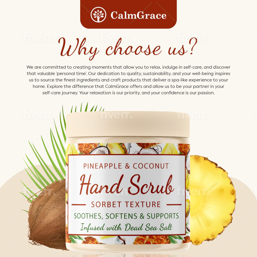 CalmGrace gommage mains vitamine C revitalisation et éclat