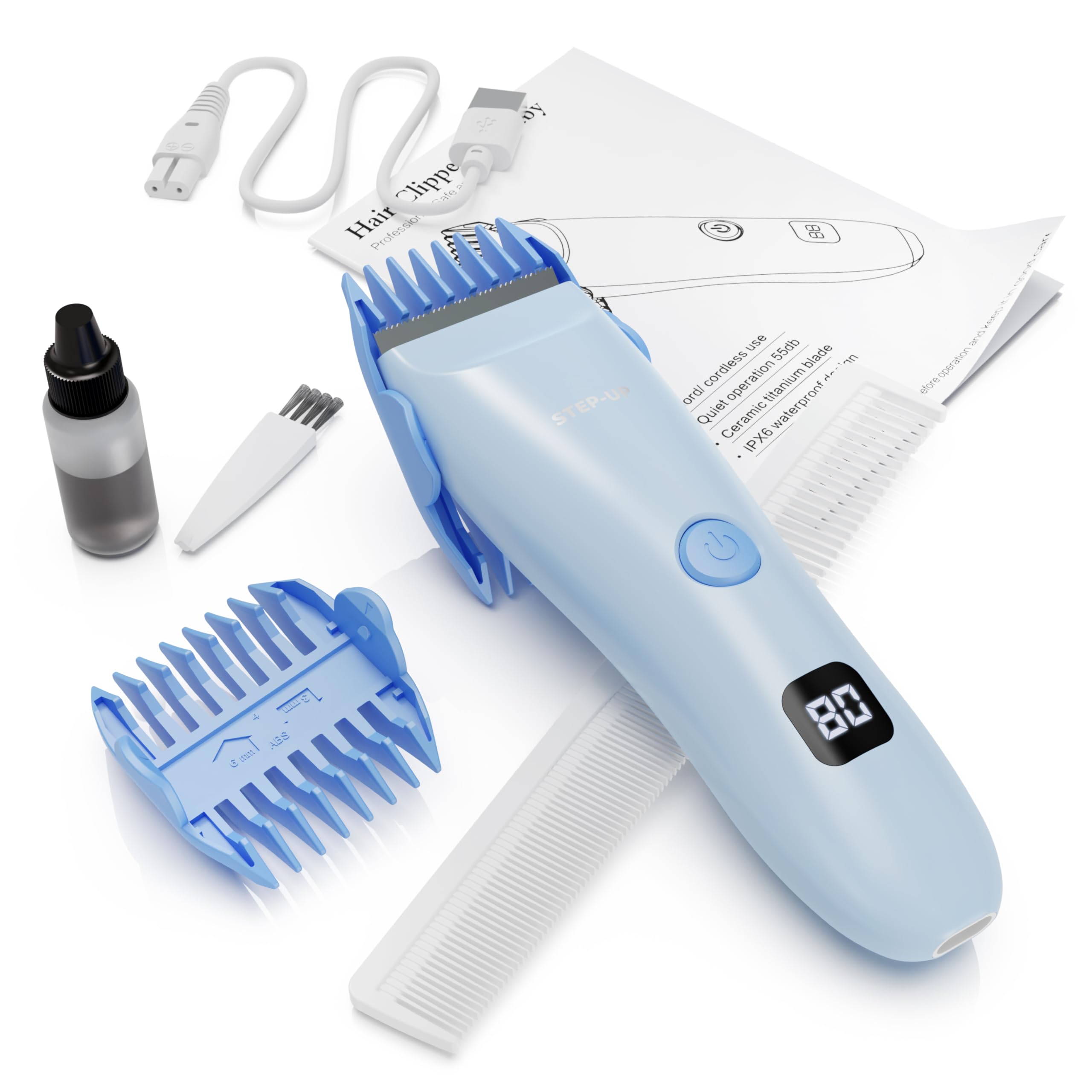 CALMING CLIPPER Step-Up, coupe silencieuse pour enfants sensibles et détendus.