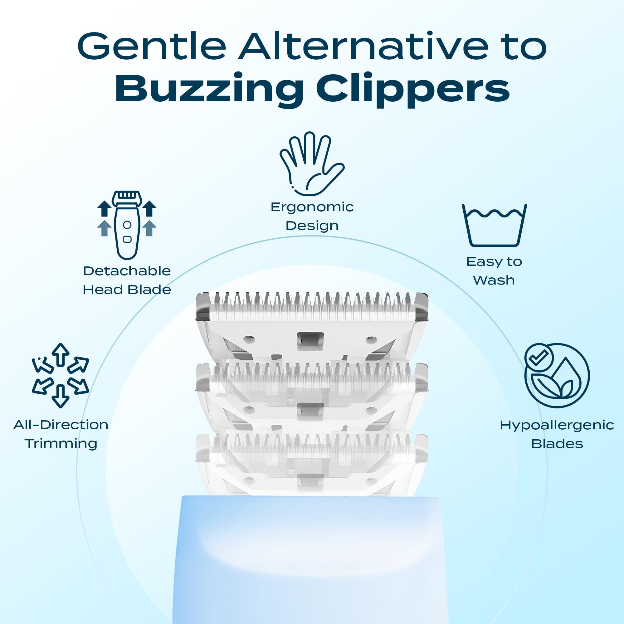 CALMING CLIPPER Step-Up, nettoyage rapide et longévité grâce à sa robustesse.