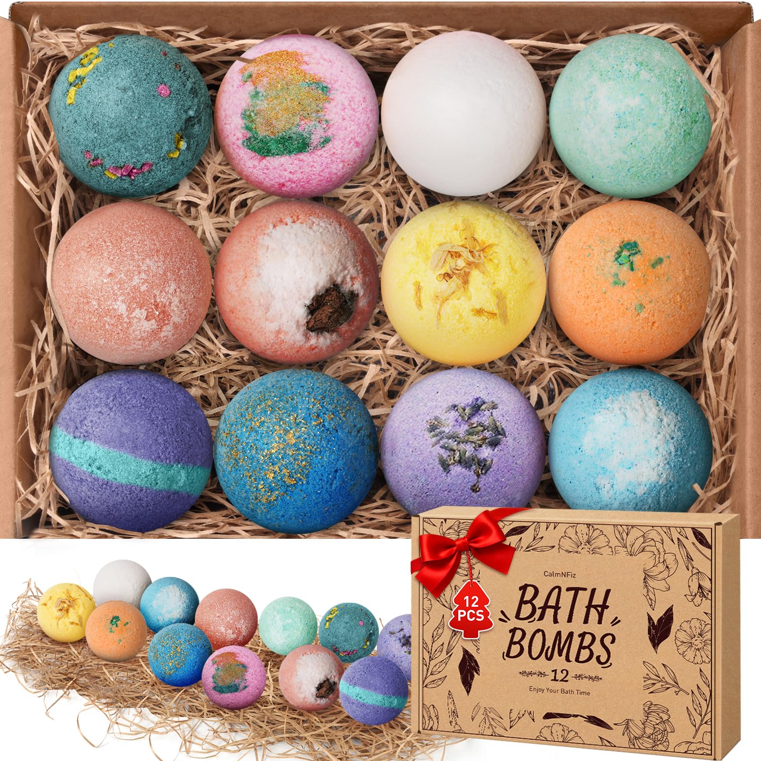 CalmNFiz Boules de bain Lavande – détente apaisante et peau douce après bain