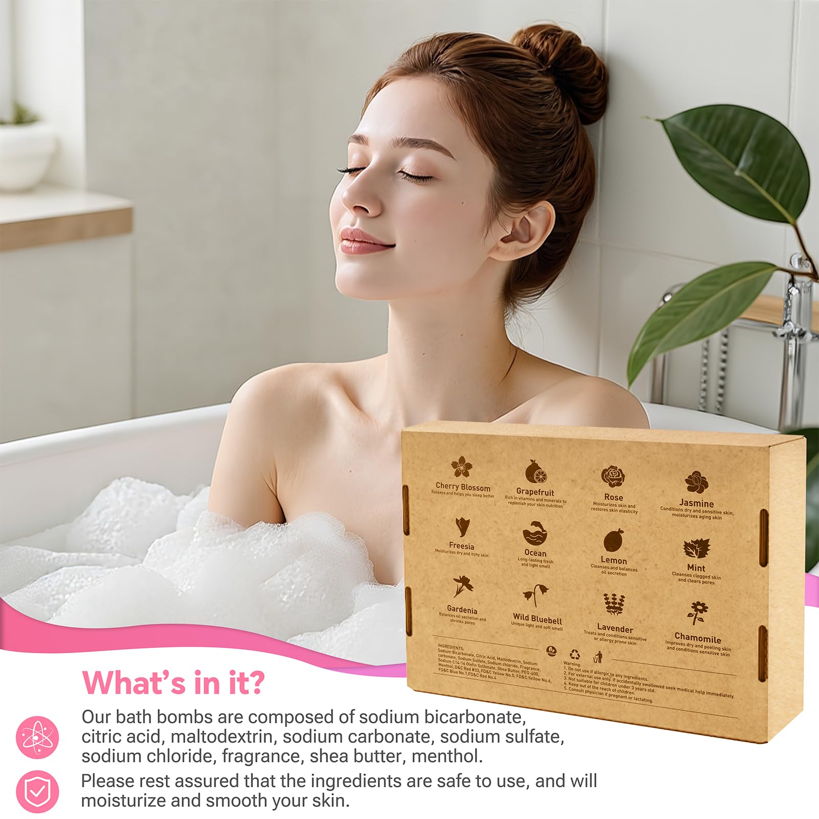 CalmNFiz Boules de bain Pamplemousse – énergie lumineuse et rafraîchissement réconfortant