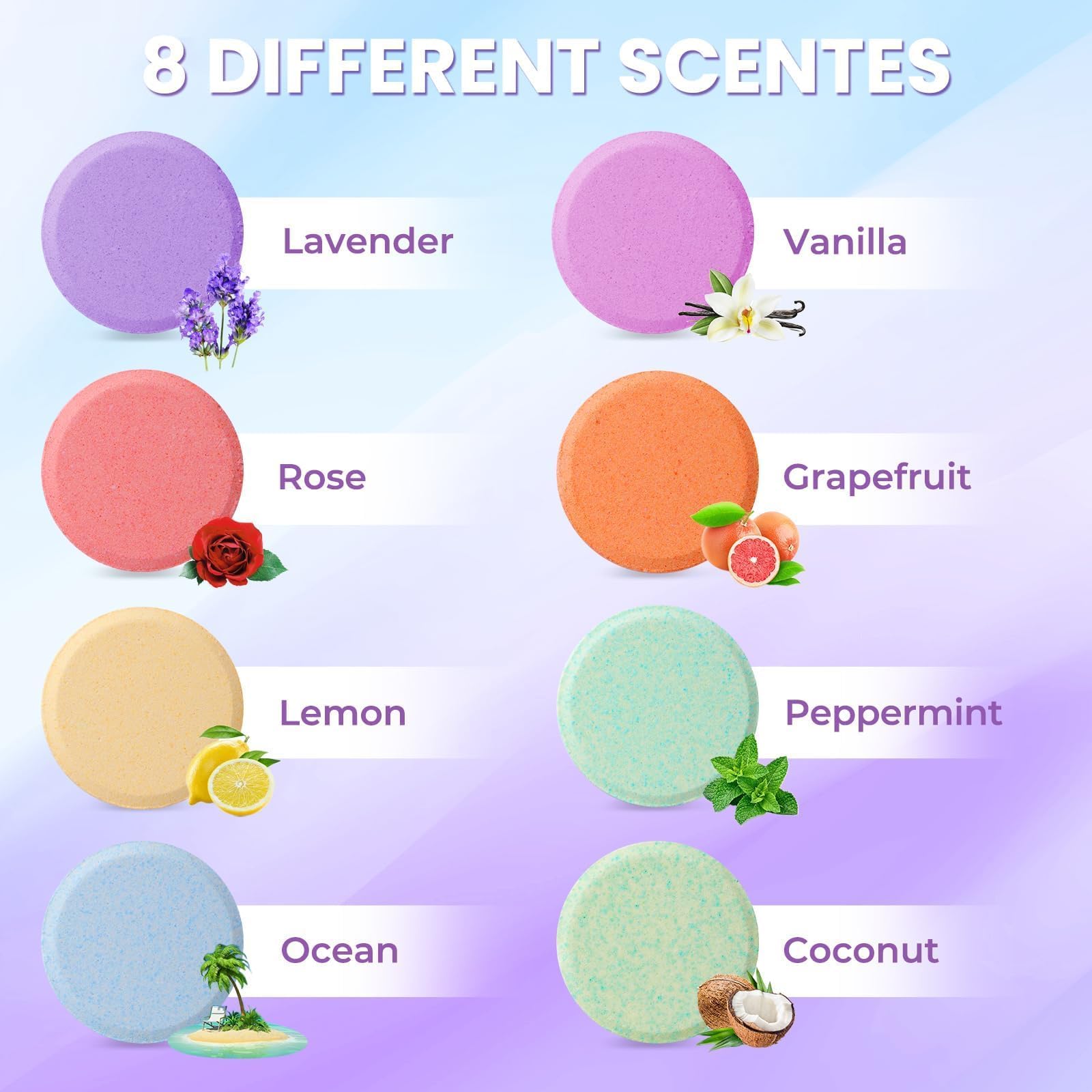 CalmNFiz tablettes vapeur coco – évasion tropicale pendant la douche
