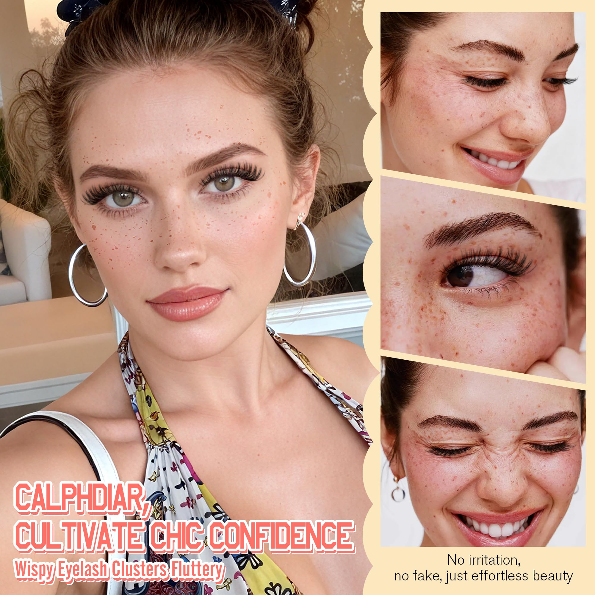Calphdiar 474 pièces d'extensions de cils pour tester des styles.