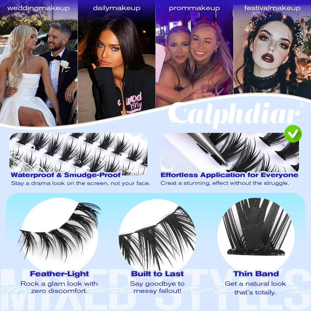 Cils inférieurs Calphdiar bande ultra-fine 0-05 mm pour un look discret