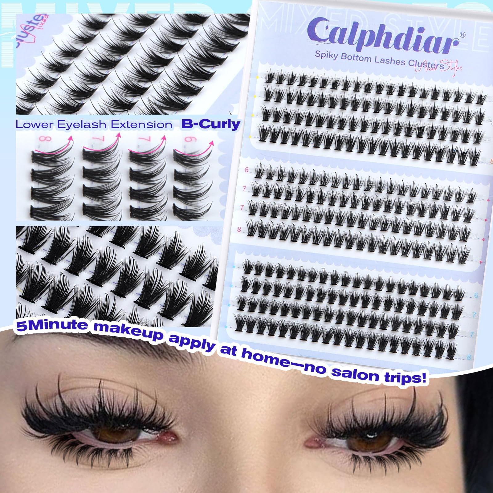 Confort longue journee Calphdiar cils inferieurs spike
