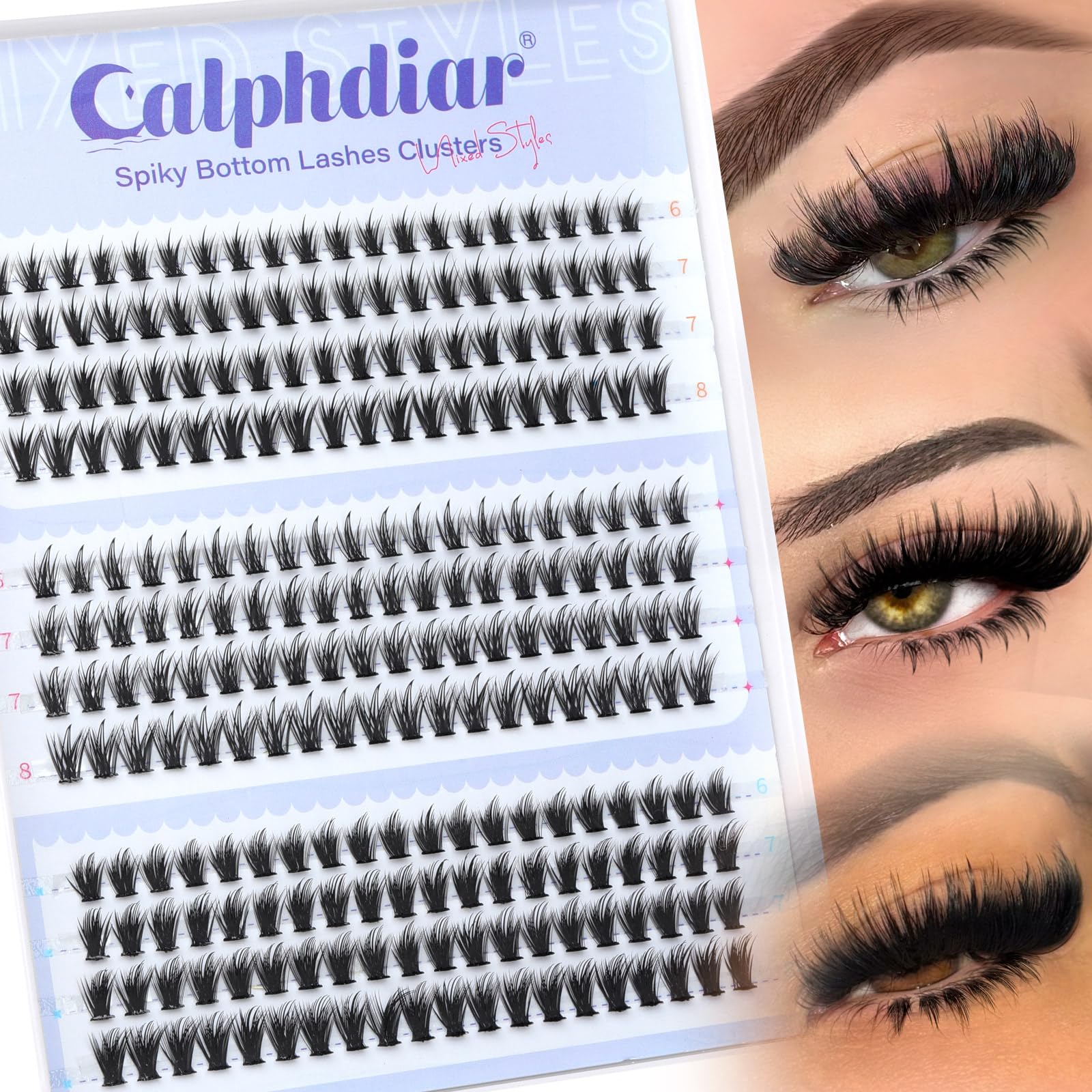 Cils inférieurs Calphdiar spike manga 6-8 mm pour un regard équilibré et naturel