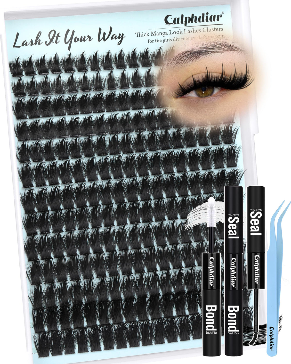 Calphdiar kit cils 200D manga épines pour volume durable.