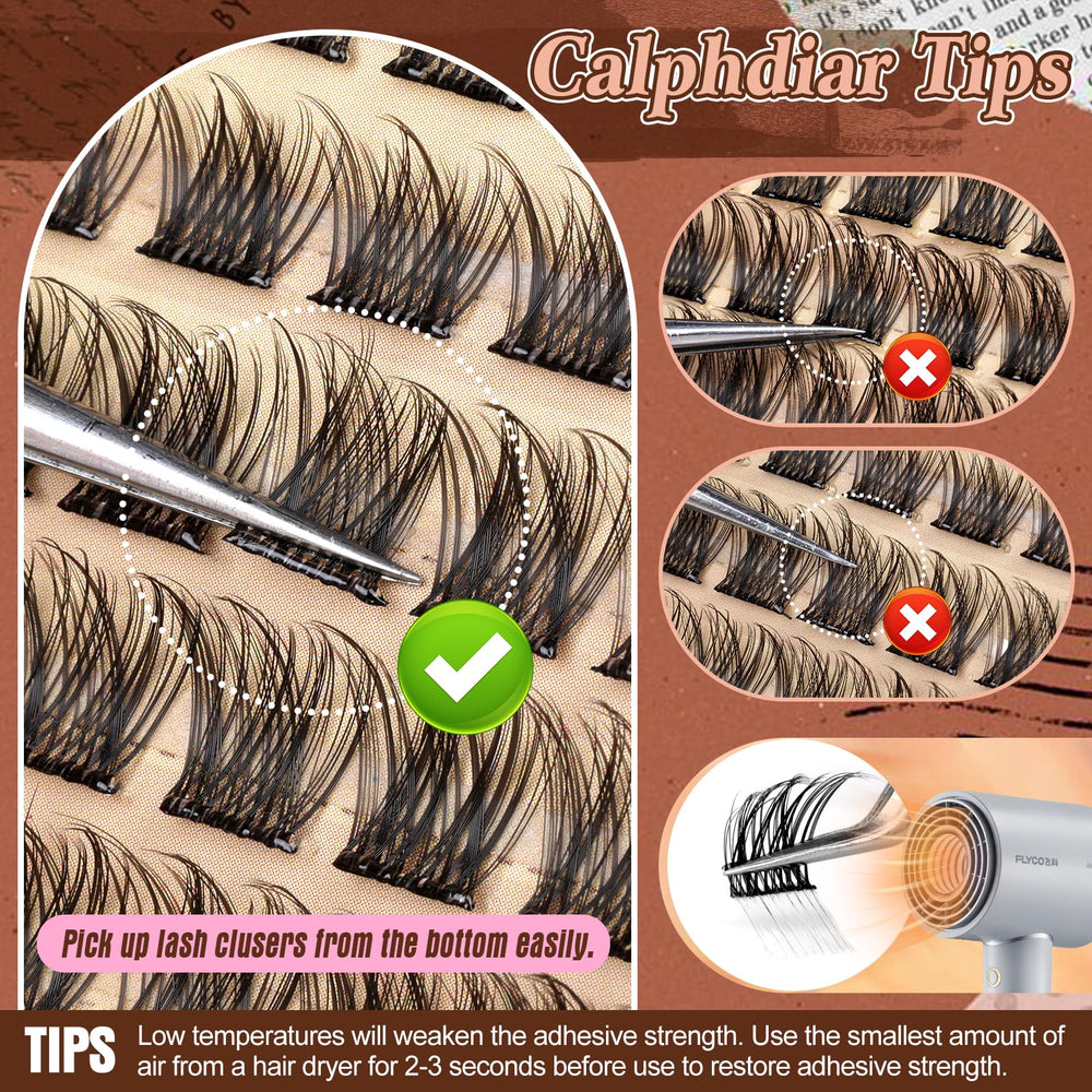 Kit extensions cils rapide Calphdiar sans colle ni dissolvant.