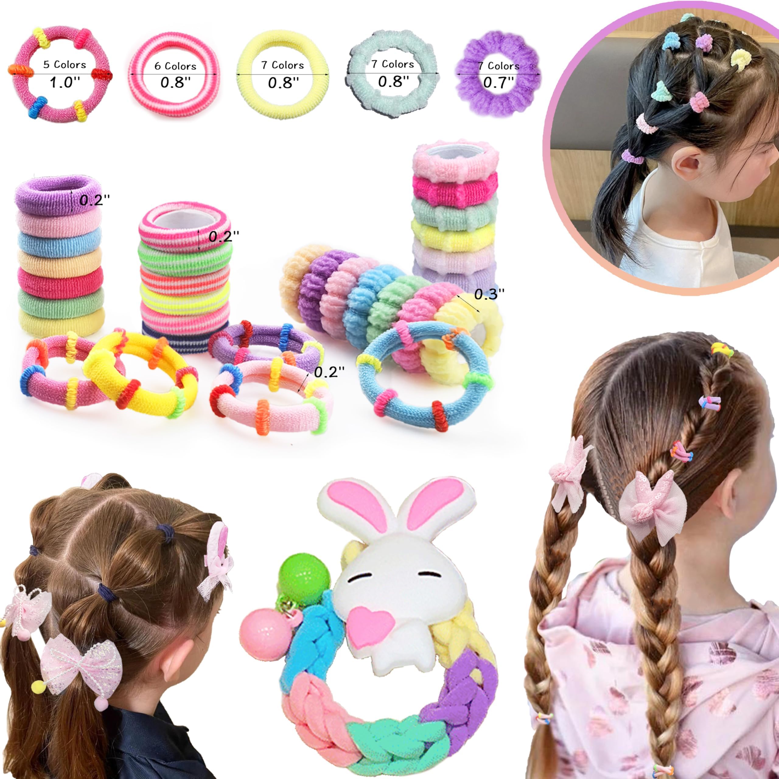 CAMBIODV bandes-cheveux-coton-multicolores-mini, maintien léger et style varié.