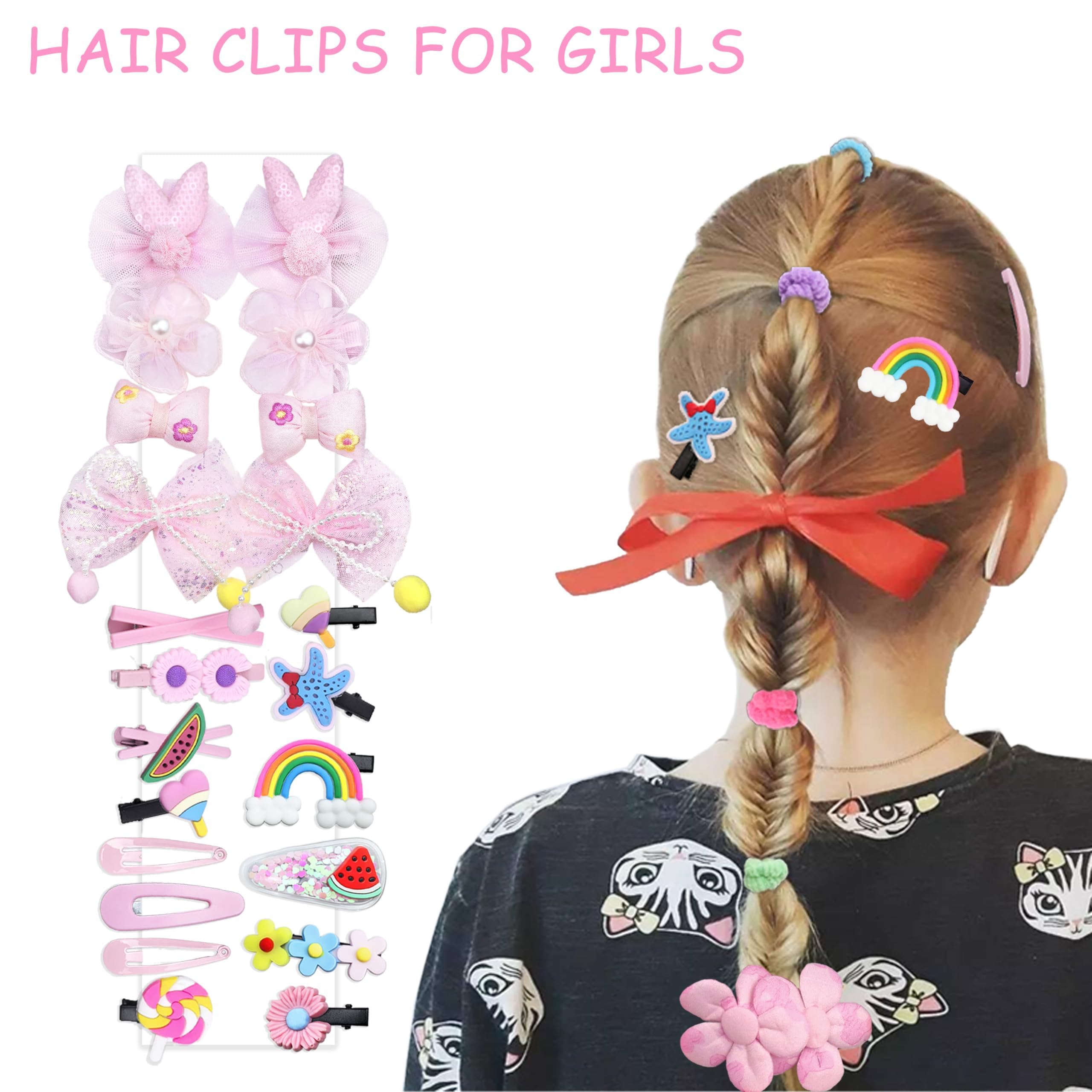 CAMBIODV clips-bouquet-fleur-mini-matte, attache solides pour petites filles actives.