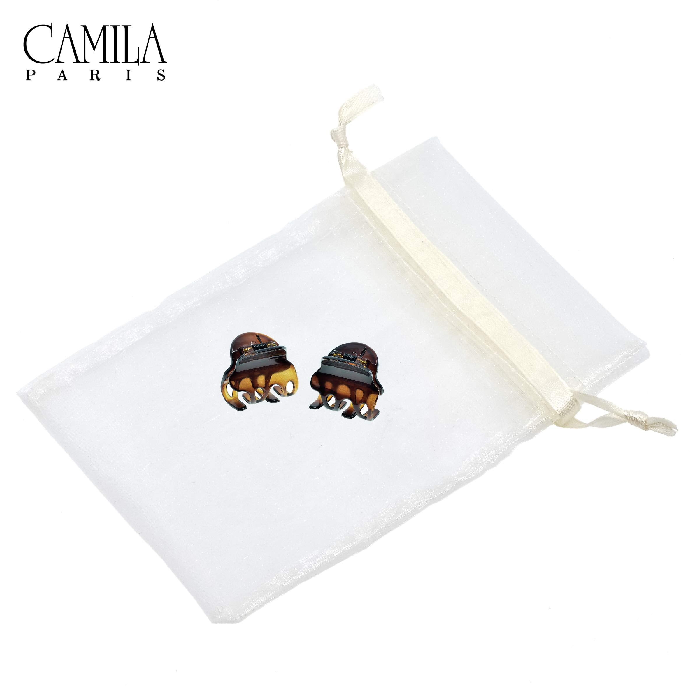 Accessoire cheveux tortue mini Camila Paris, complète toutes les occasions avec raffinement.