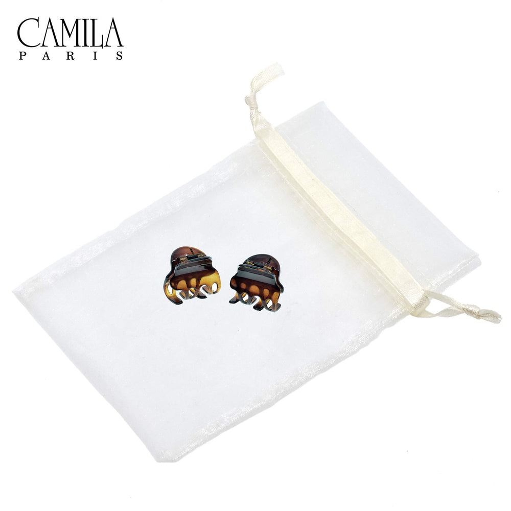 Accessoire cheveux tortue mini Camila Paris, complète toutes les occasions avec raffinement.