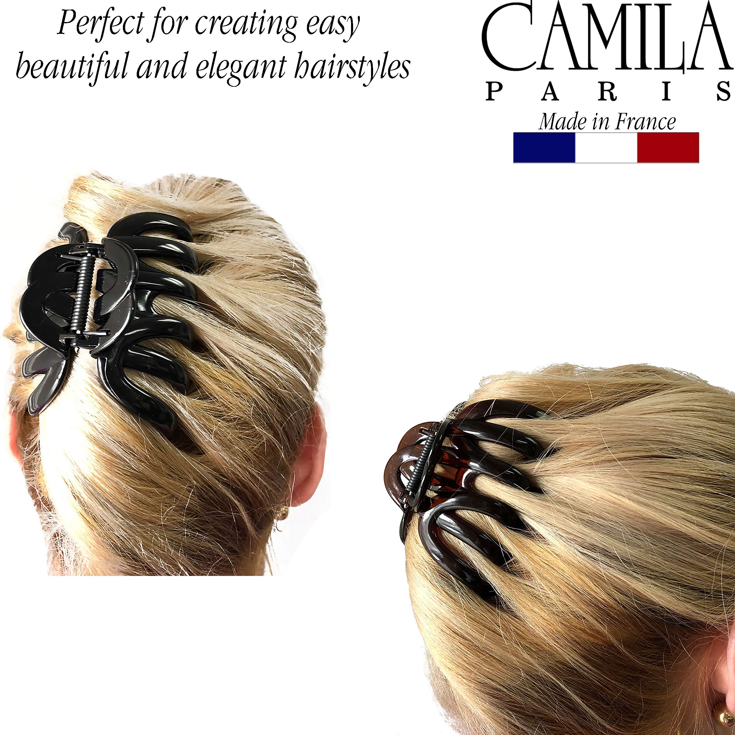 Camila Paris AD718-719 pinces-cheveux pieuvre écaillé tortue pour une allure élégante.