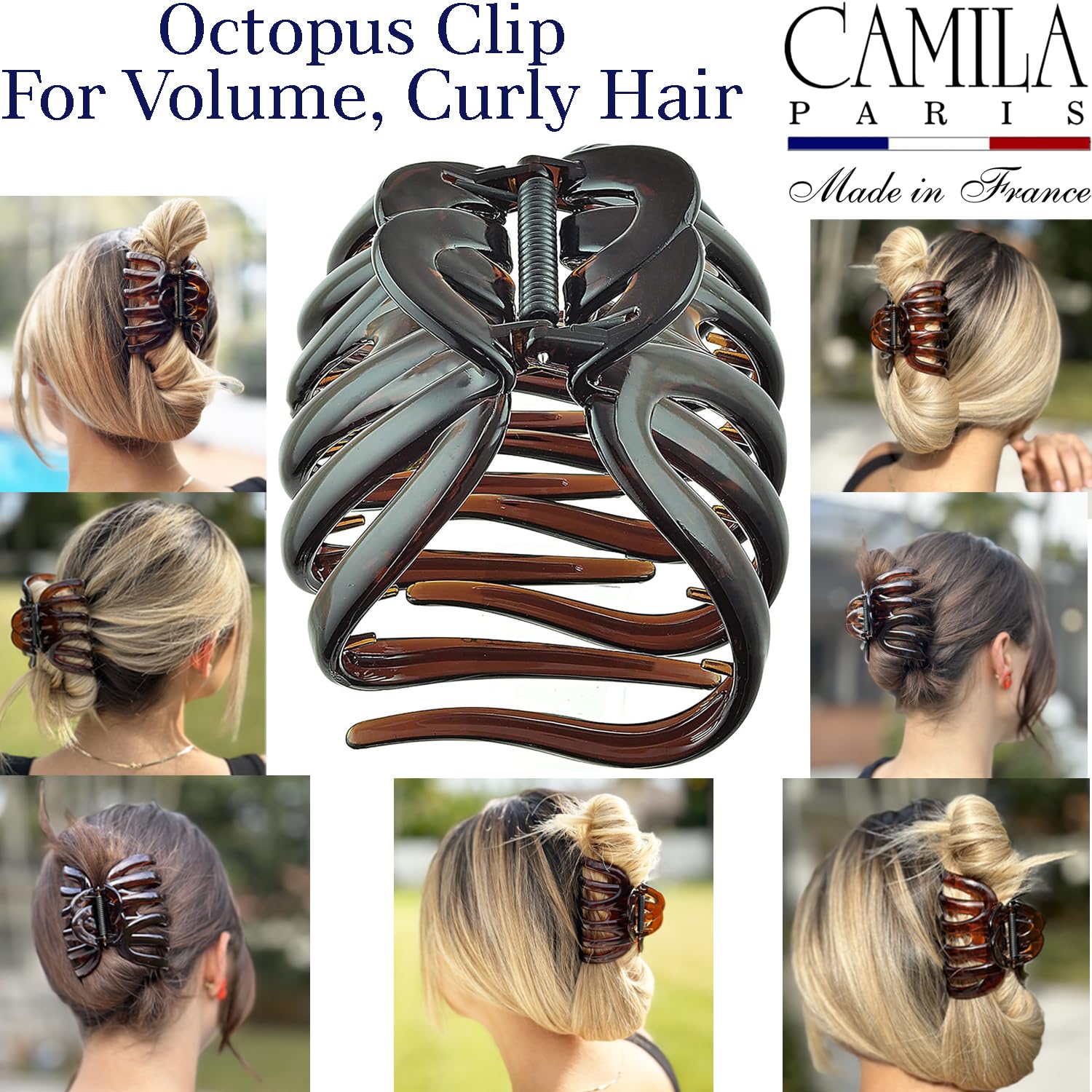 Détail finition tortue Camila Paris AD718 pour un look élégant.