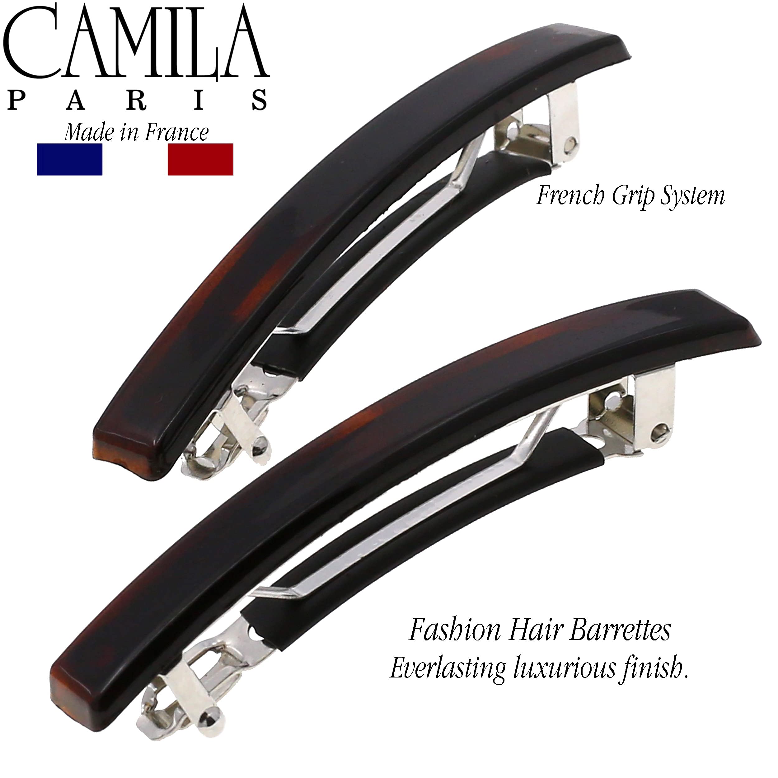 Barrette Camila Paris usage quotidien, fixation simple et sûre.